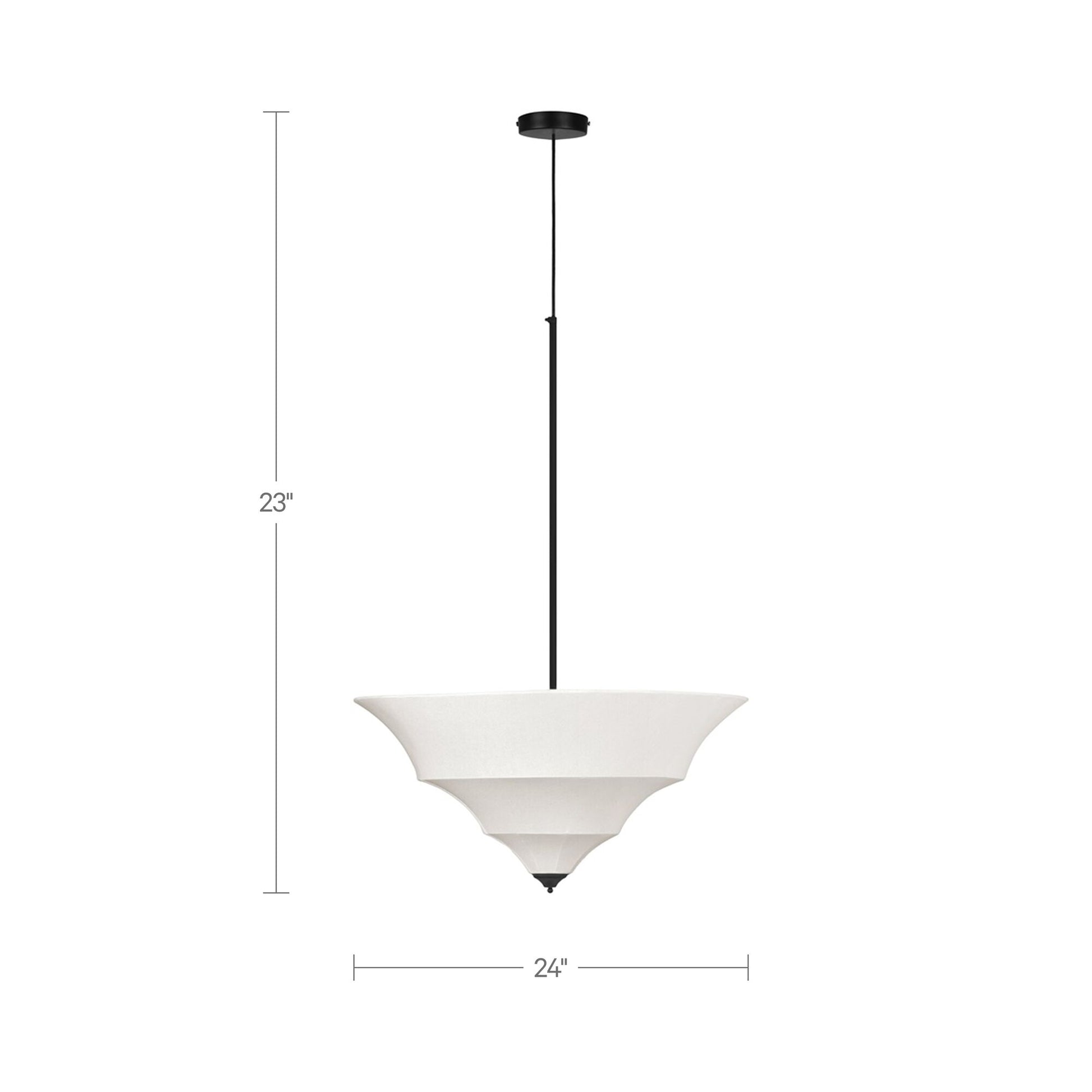 Corrina Pendant Lamp Large White by Moe's Home Collection - view 3