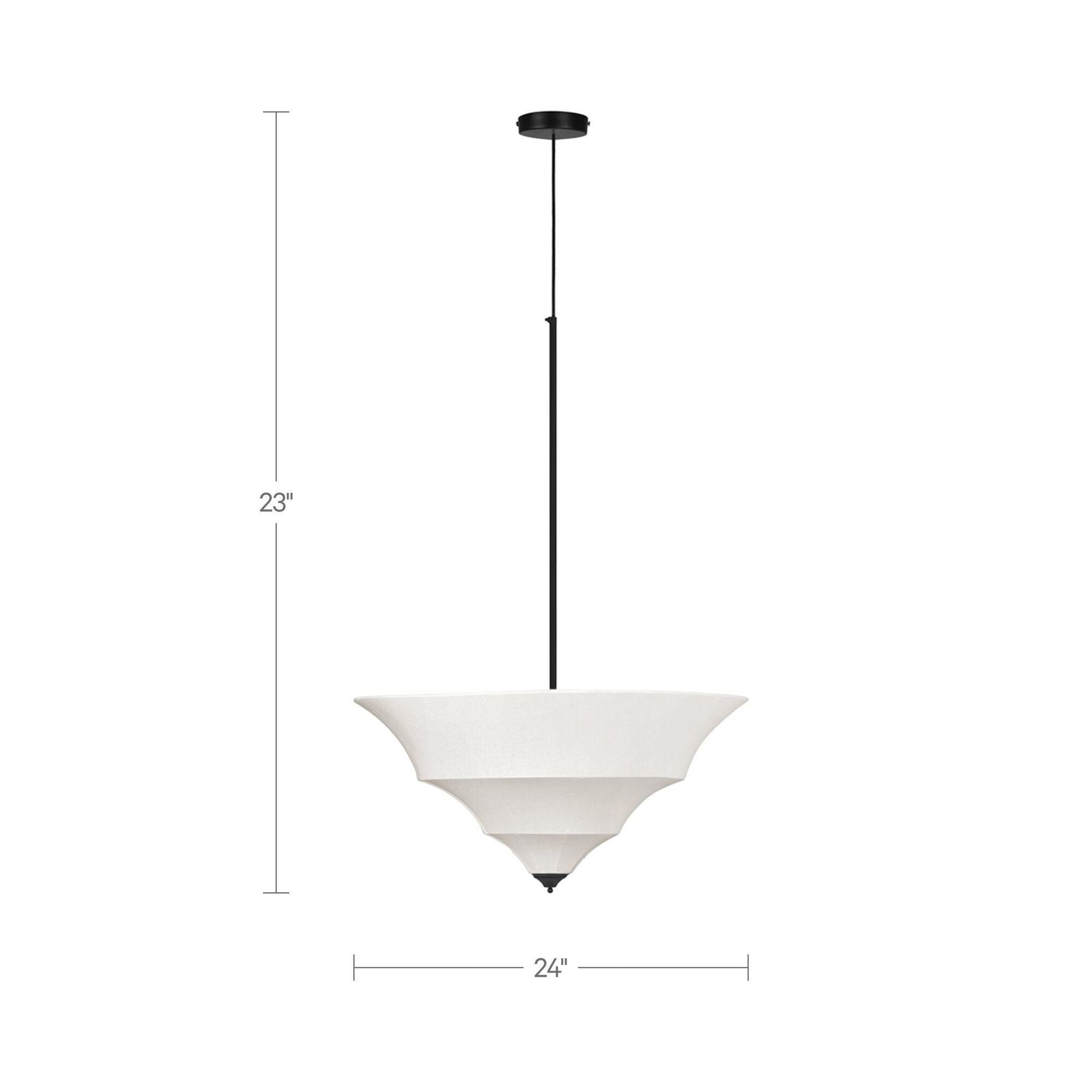 Corrina Pendant Lamp Large White by Moe's Home Collection - view 3