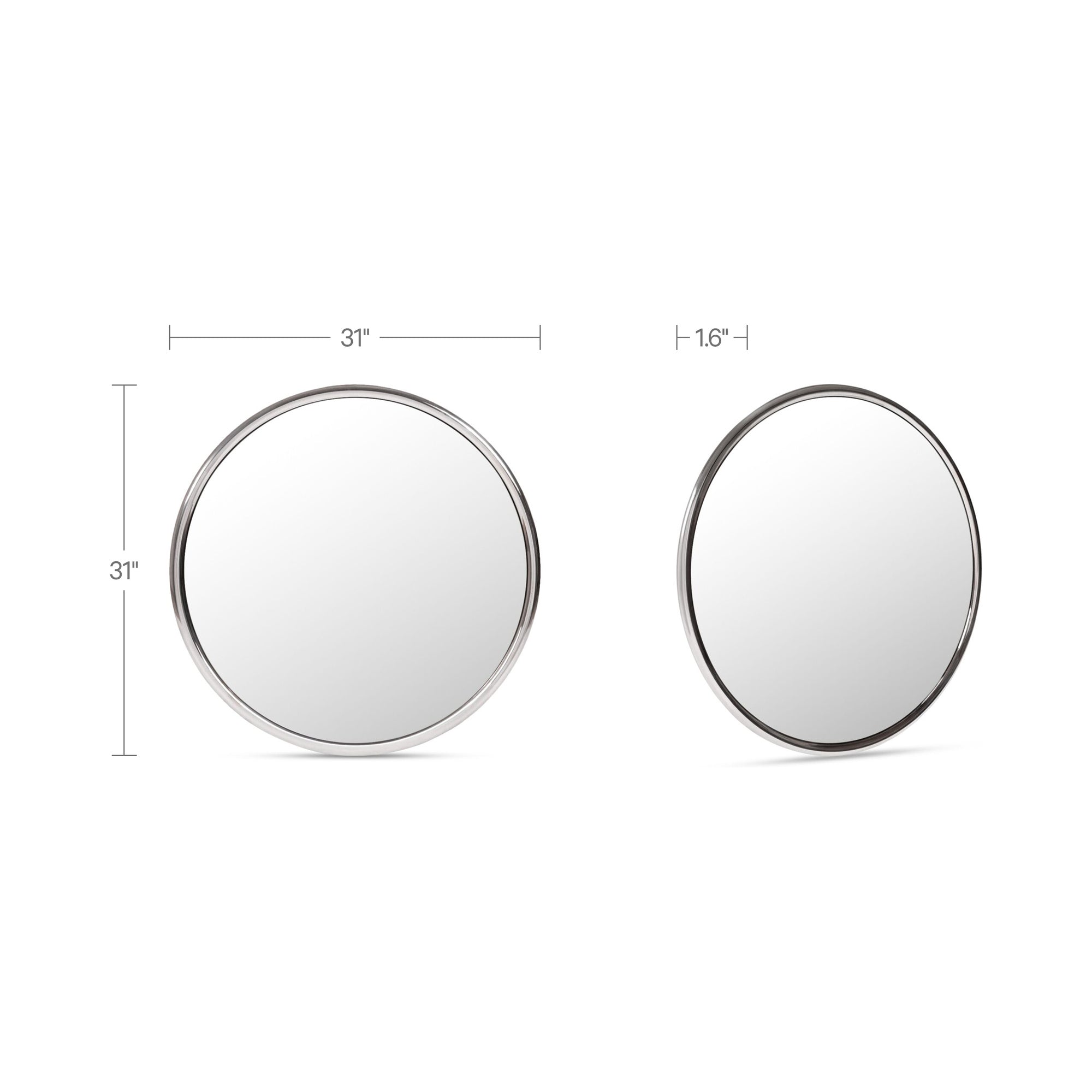 Lars Mirror Chrome by Moe's Home Collection - view 3