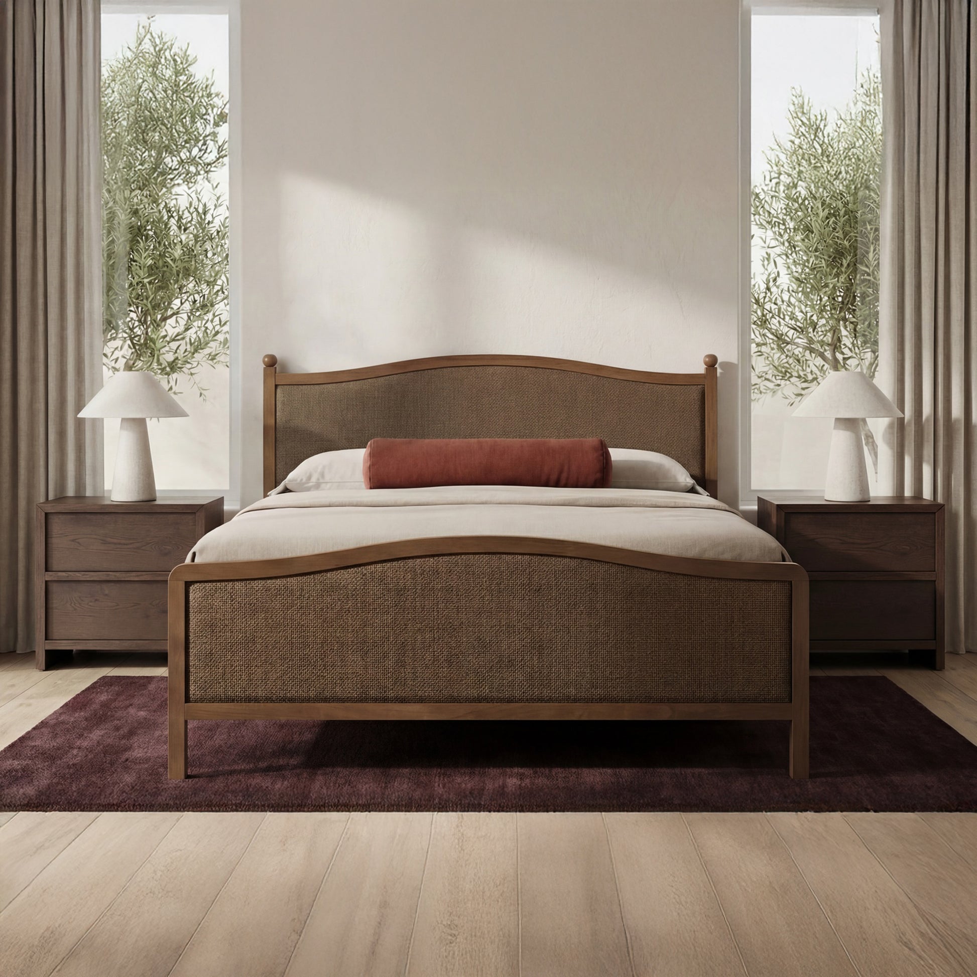 Eve Queen Bed Brown by Moe's Home Collection - view 2
