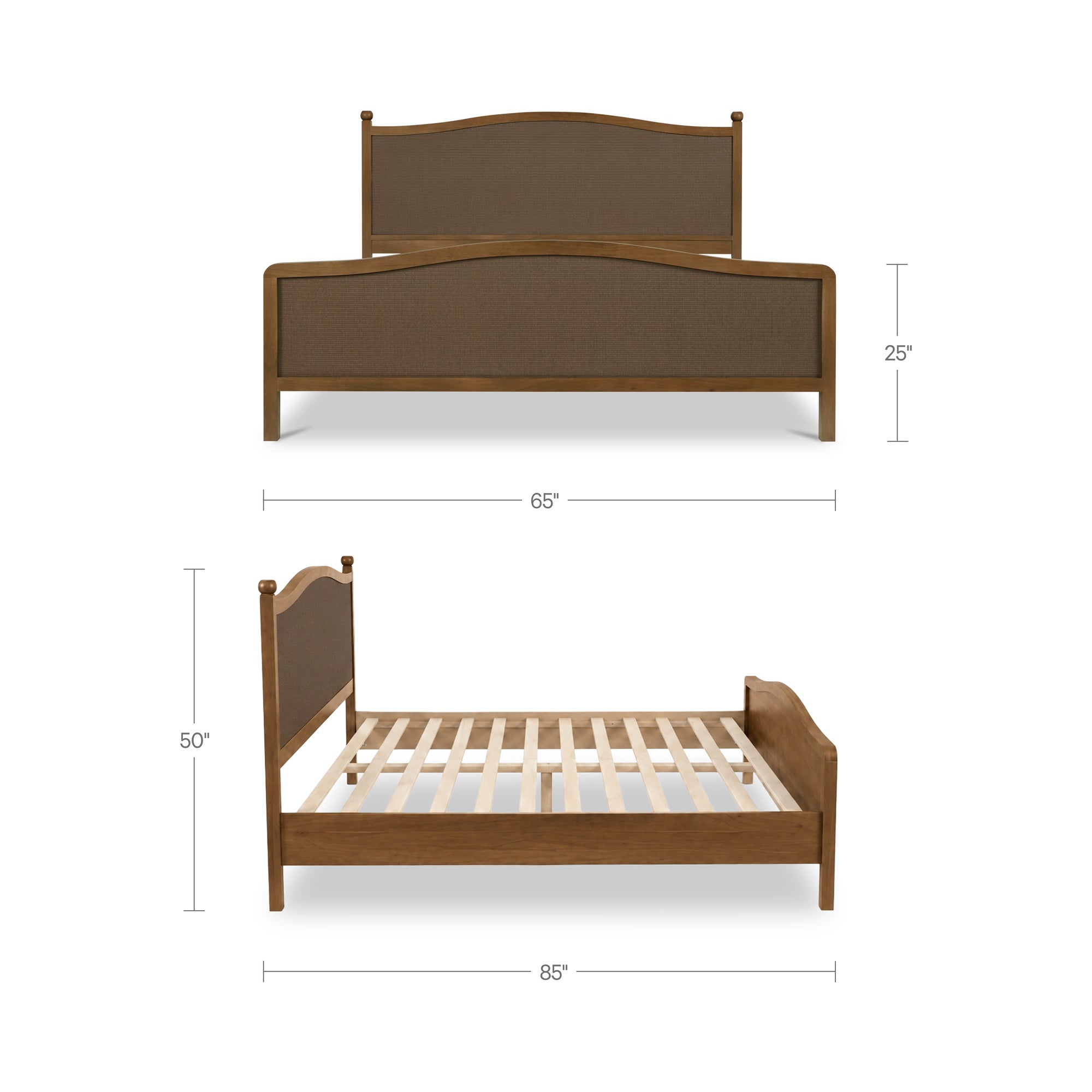 Eve Queen Bed Brown by Moe's Home Collection - view 3