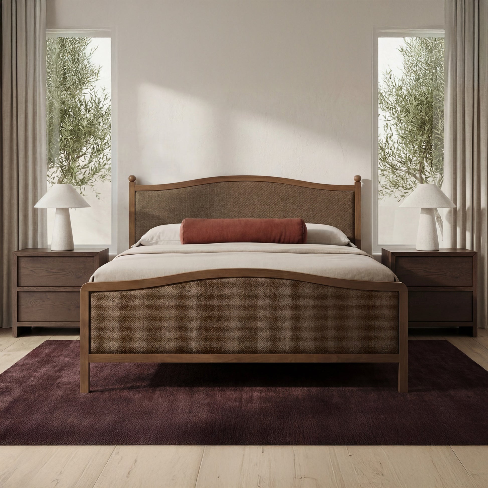 Eve King Bed Brown by Moe's Home Collection - view 2