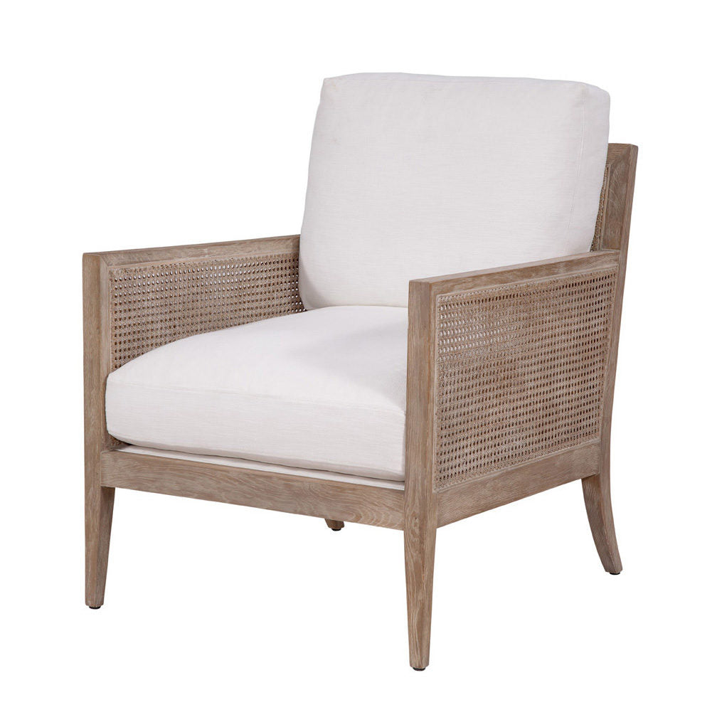 Bakersfield Chair in Bergamo Vanilla in Natural Gray (Performance Fabric)