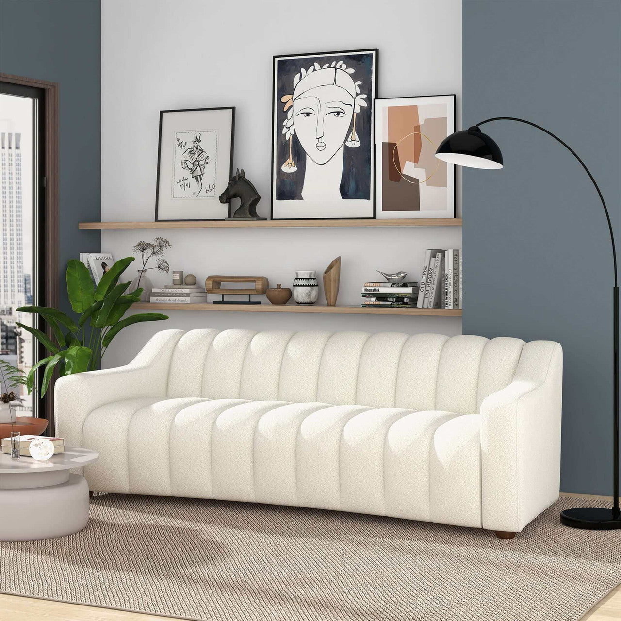 ZinHome Marcus Tight Back Couch - Thumbnail 4