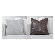 Luxe Down Pillows – Bellevue Domino (Front) / Crystal Charcoal (Rear) – One Pair