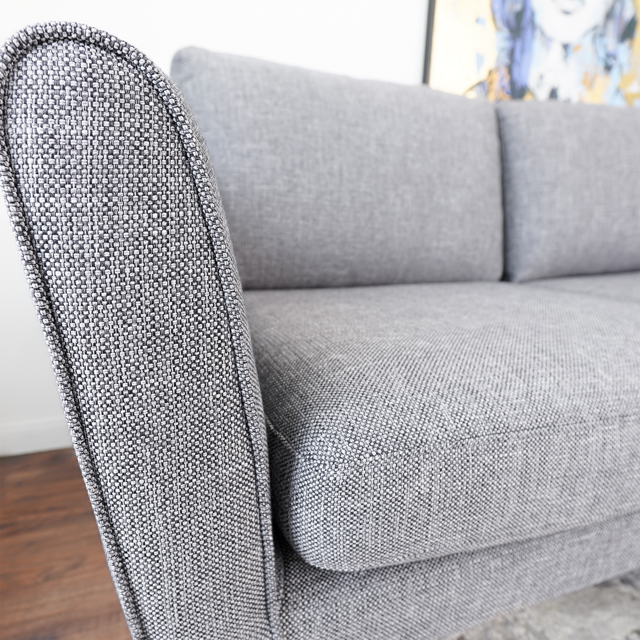 Benson Grey Sectional Sofa Right Facing Chaise