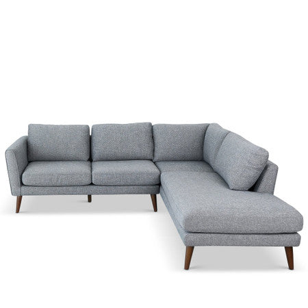 Benson Grey Sectional Sofa Right Facing Chaise - 43"