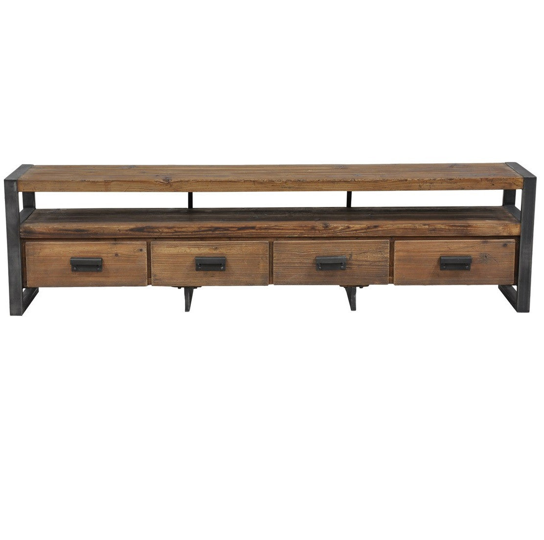 Rustic Industrial 4-Drawer Plasma Stand