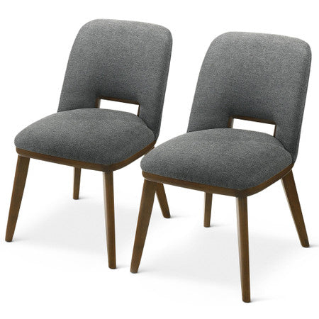 Blake Dark Grey Fabric Dining Chair (Set Of 2) - 19.3"