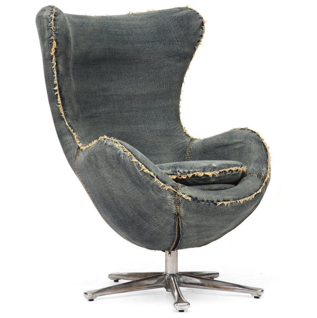 Collins Blue Denim Egg Arm Chair