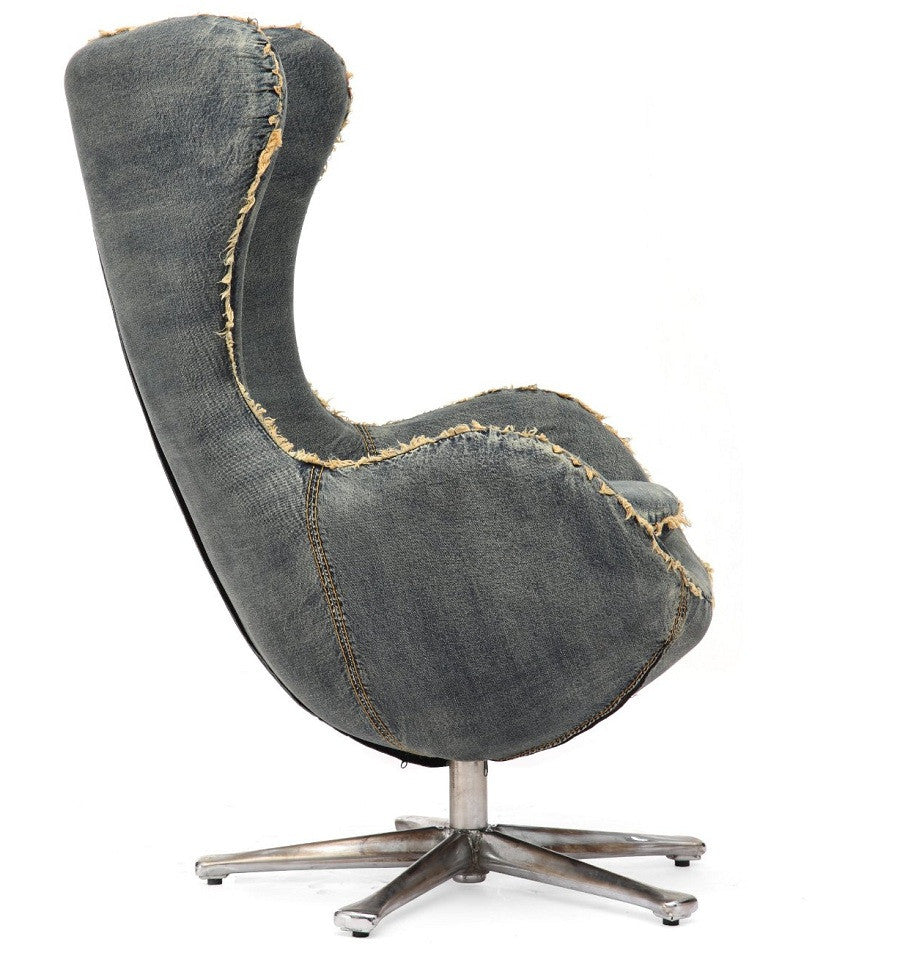 Collins Blue Denim Egg Arm Chair