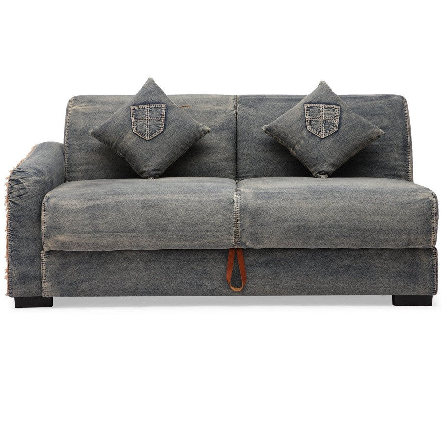 Colins Denim Sleeper Sectional Sofa