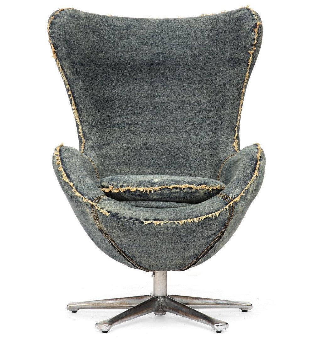 Collins Blue Denim Egg Arm Chair