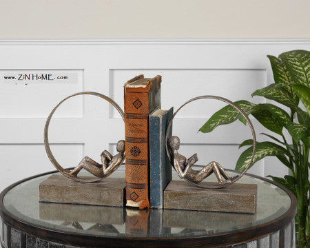 Lounging Reader Bookends