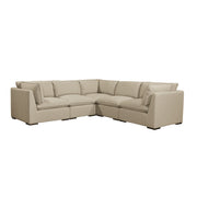 Burbank Sectional Square Version in Boucle Pebble (Performance Fabric)