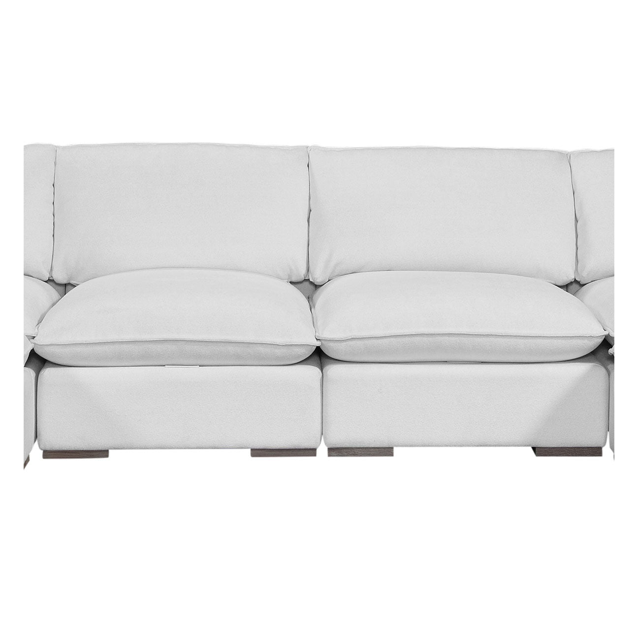 Burbank Sectional Chaise Version in Chloe Ice (Performance Fabric) 4pc As Shown