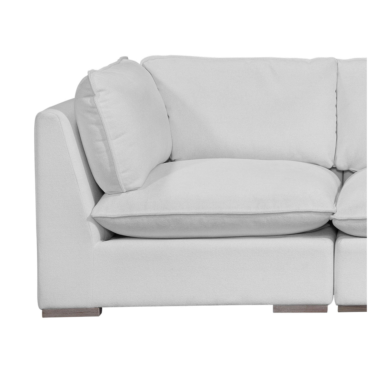 Burbank Sectional Chaise Version in Chloe Ice (Performance Fabric) 4pc As Shown