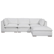 Burbank Sectional Chaise Version in Chloe Ice (Performance Fabric) 4pc As Shown