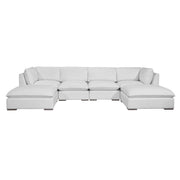 Burbank Sectional Double Chaise Version in Chloe Ice (Performance Fabric) 6pc As Shown