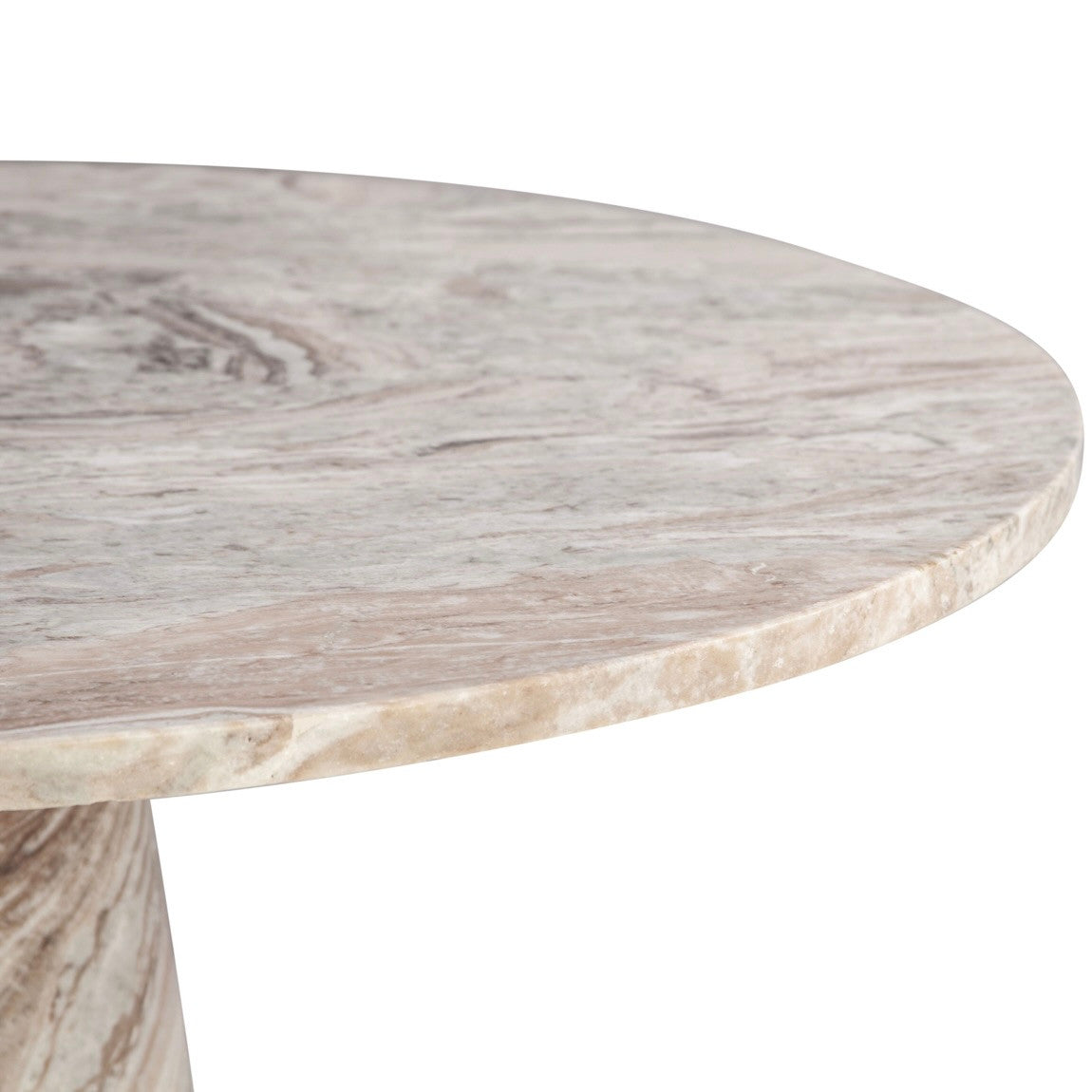 Nile 48" Round Dining Table in Brown Toronto Marble