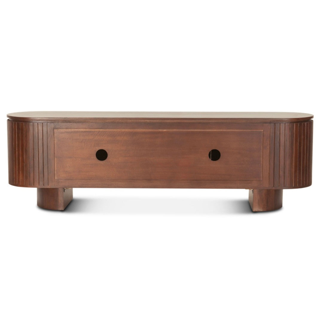 Athena 79" Media Cabinet Aged Mahogany