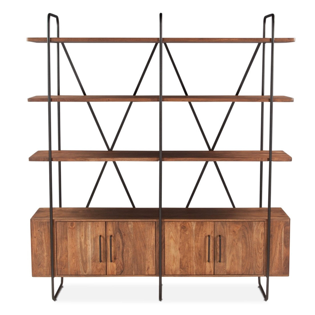 Valor 75" Bookshelf in Pecan Brown