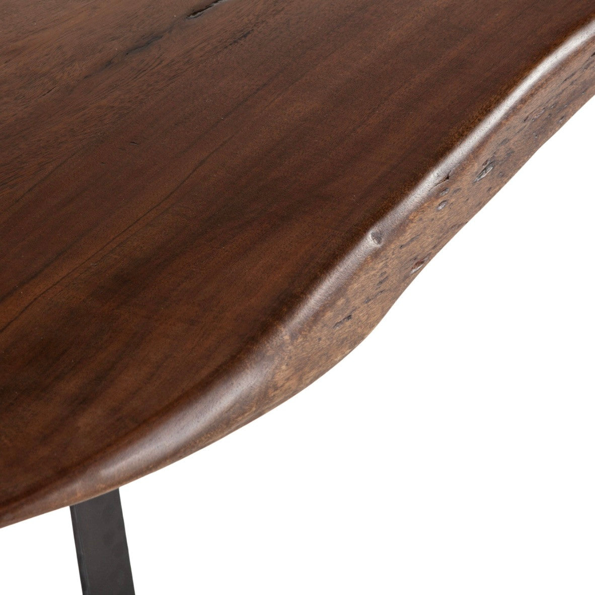 Brooklyn Loft Live Edge Solid Wood Iron Leg Dining Table 106"