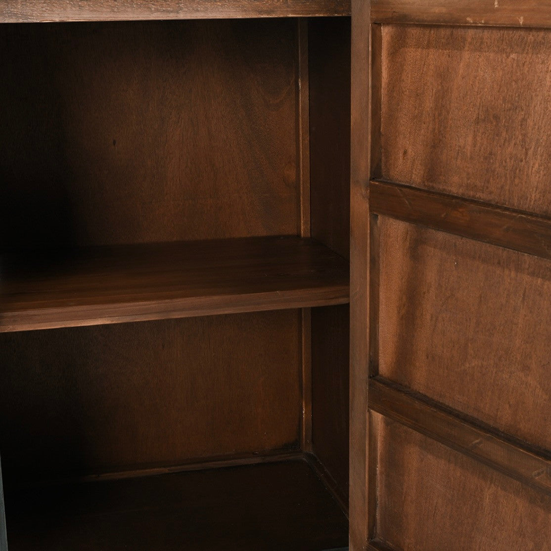 Mateo 4-Door Reclaimed Wood Teal Sideboard 90"