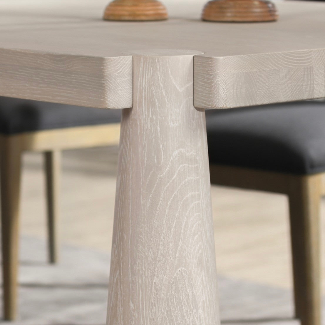 Austin Oak Wood Dining Table 102" in Milk White