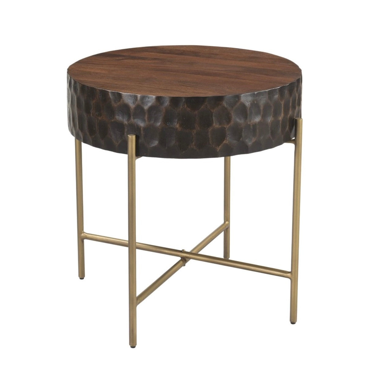 Anna Modern Solid Wood Side Table 24"
