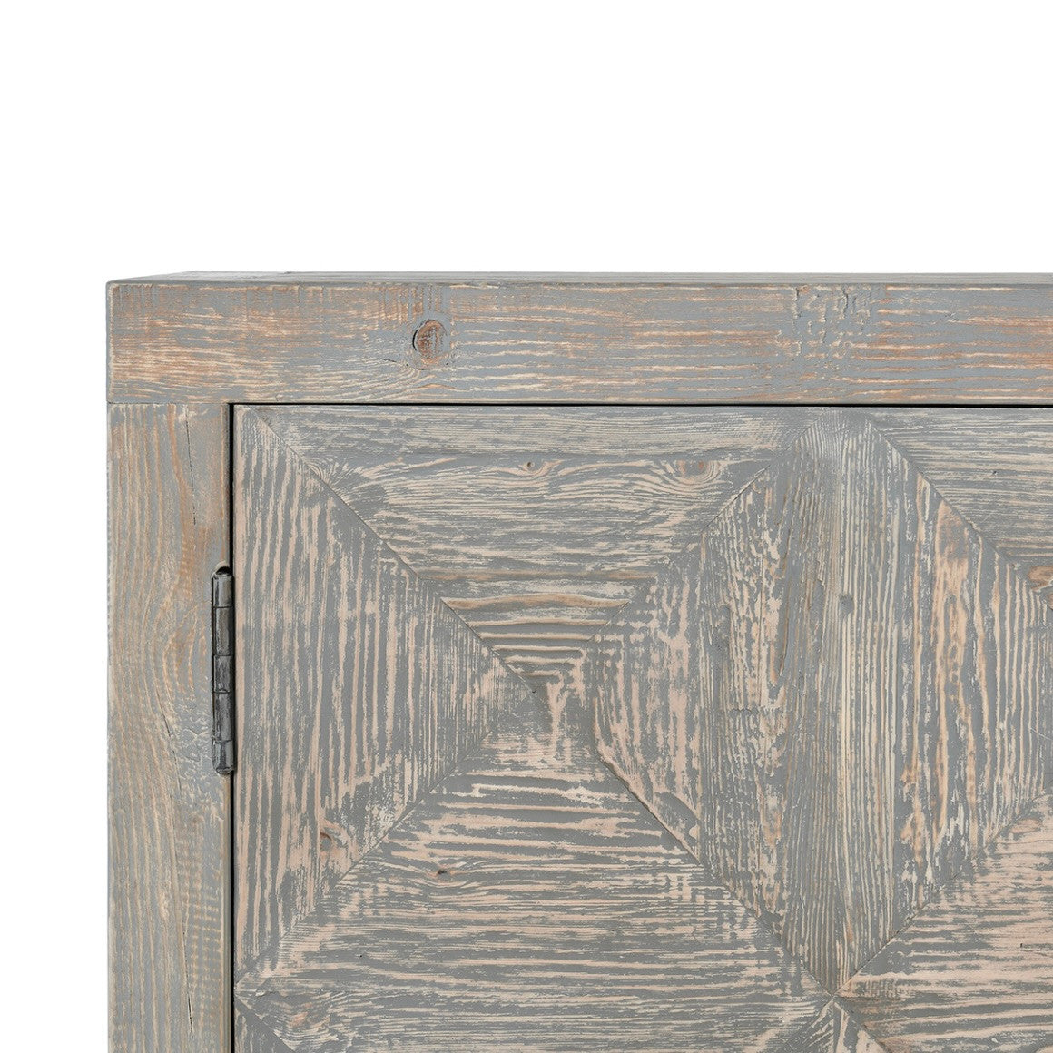 Spanish Farmhouse Reclaimed Wood 4 Door Sideboard 103" in Antique Gray