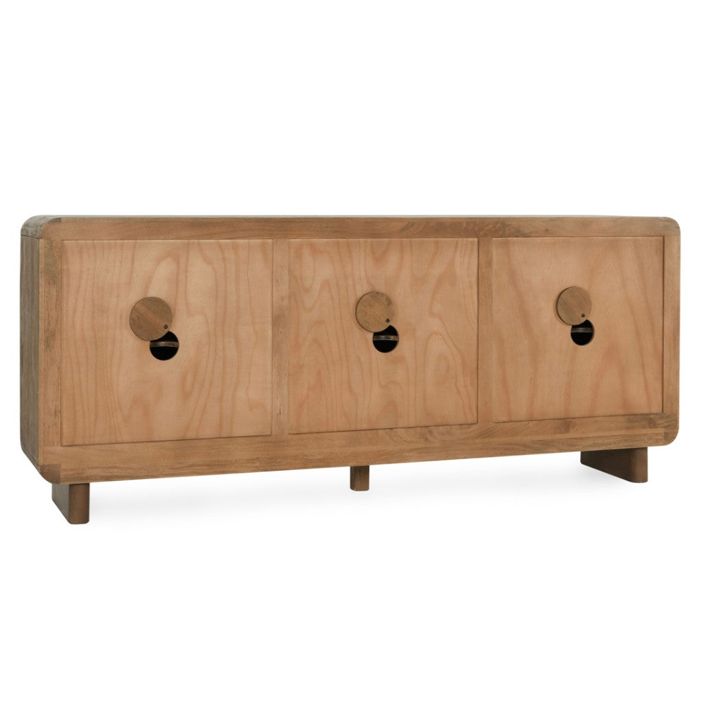 Valley Mango Wood 6-Door Buffet 86"