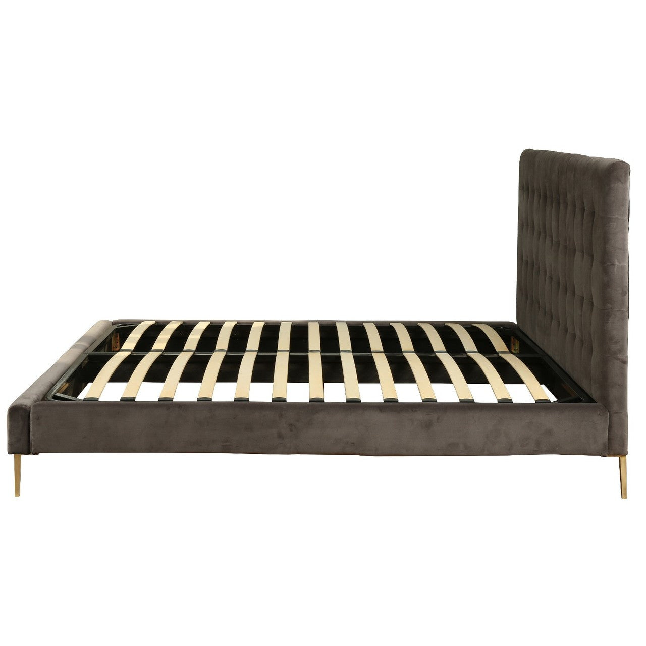 RENNIE UPHOLSTERED KING BED,CASH-12305-107,Grey Velvet