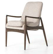 Braden Mid-Century Modern Upholstered Dining Arm Chair