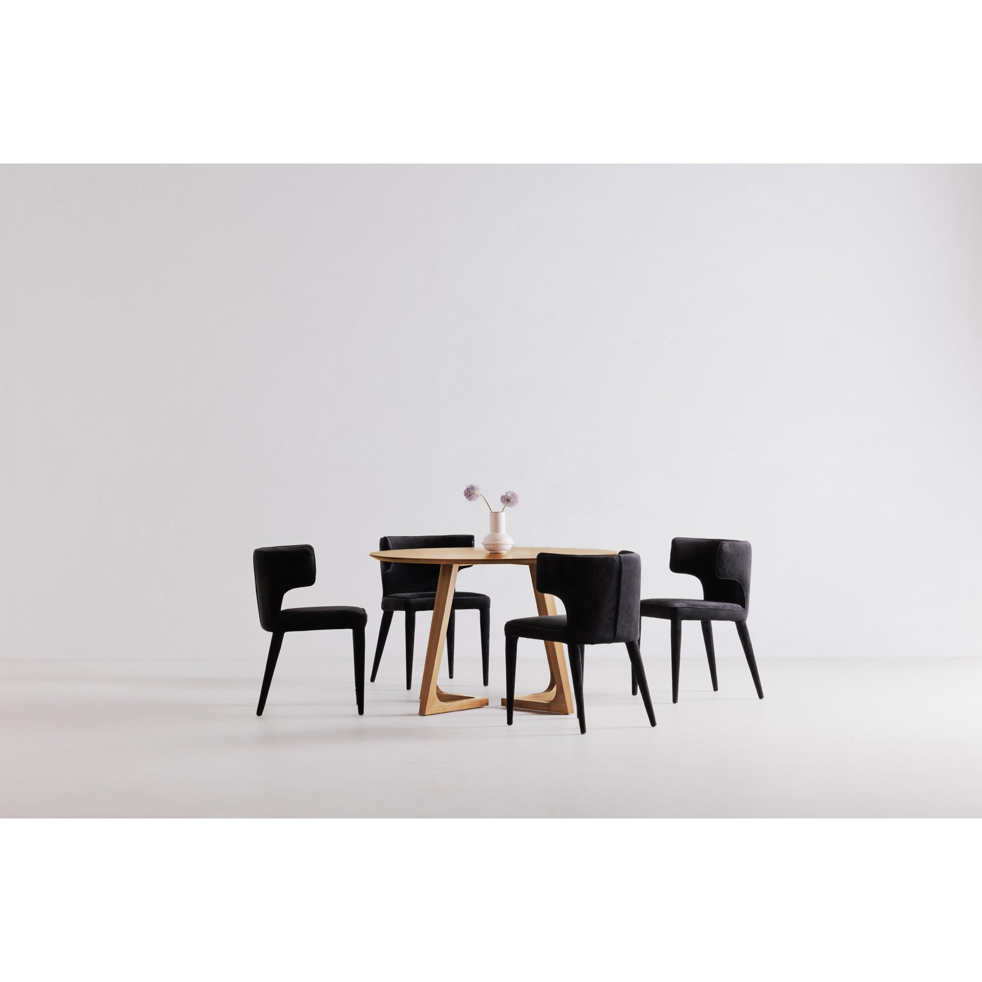 Godenza Round Dining Table Natural Oak by Moe's Home Collection - view 4