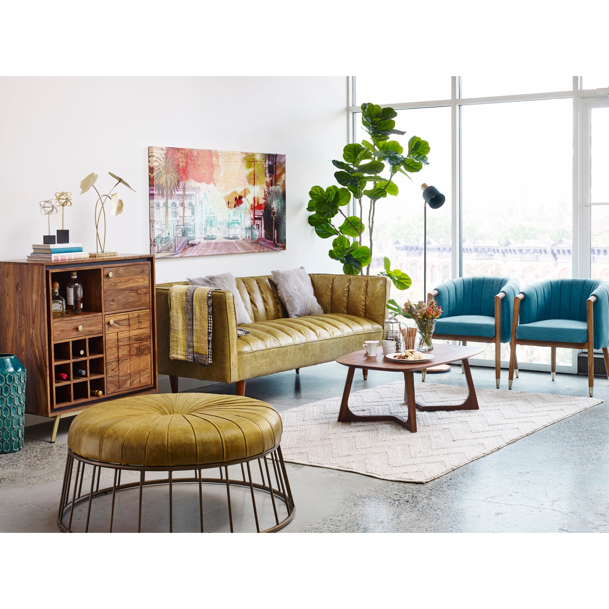 Godenza Small Coffee Table Brown by Moe's Home Collection - view 7
