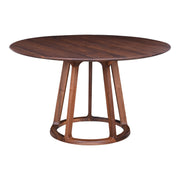 Aldo Round Dining Table Walnut by Moe's Home Collection