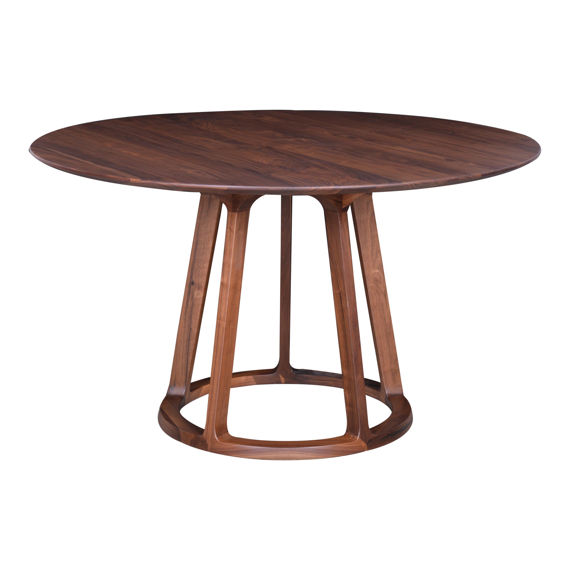 Aldo Round Dining Table Walnut by Moe's Home Collection