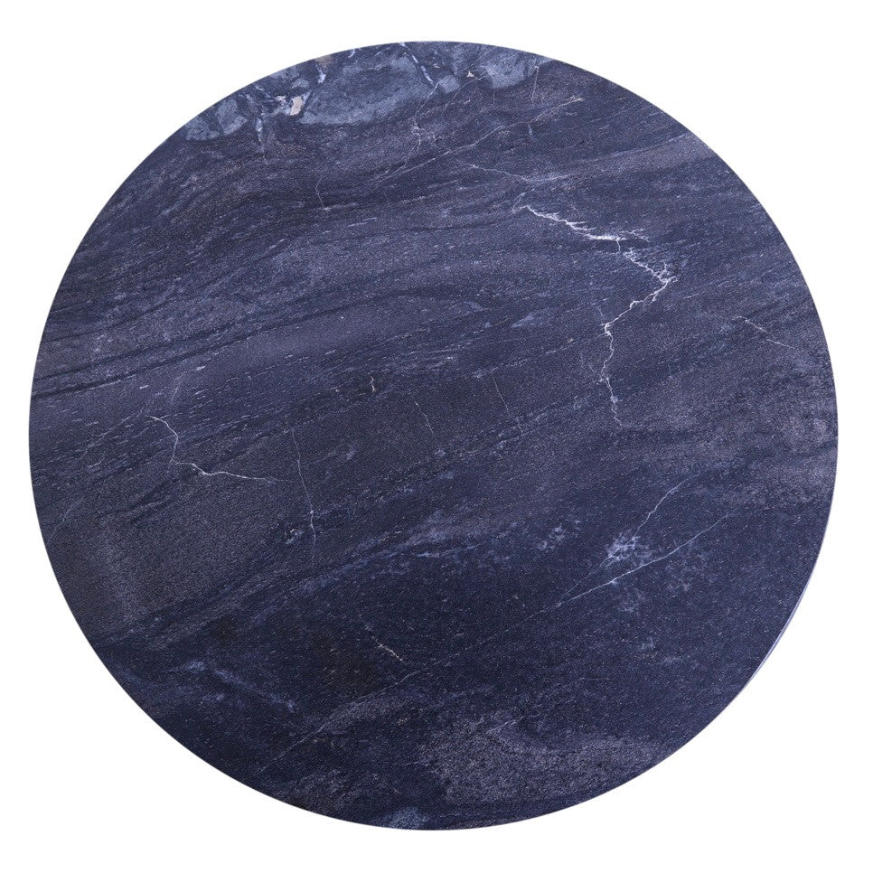 Sperre 18" Round Accent Table with Lava Marble