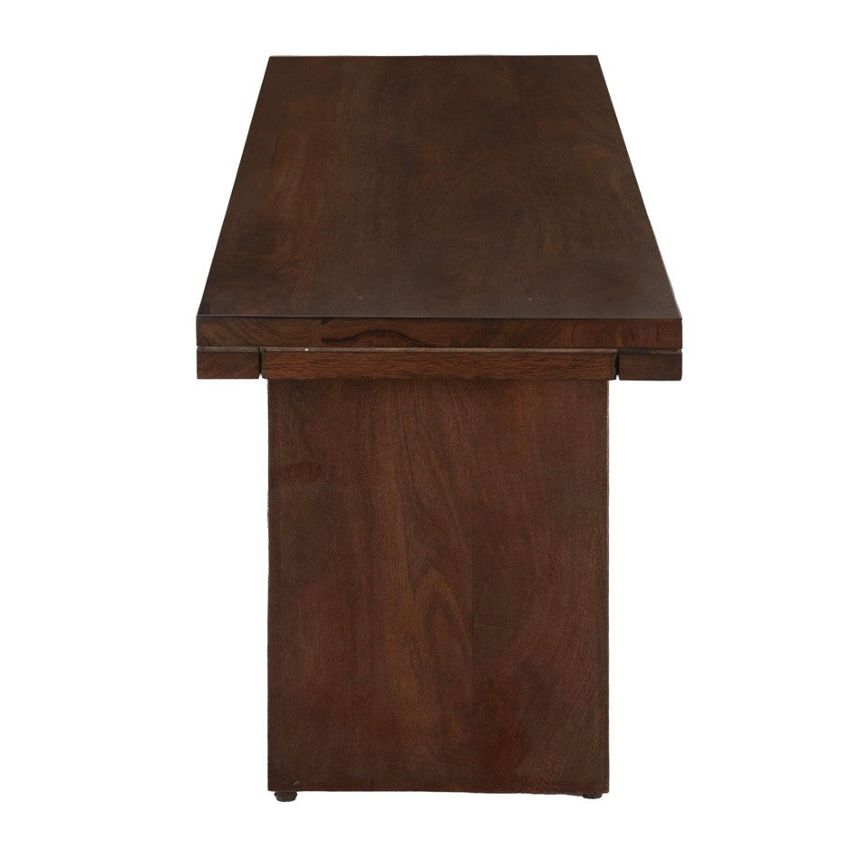 Willow Solid Wood Dining Bench 70" Matte Brown