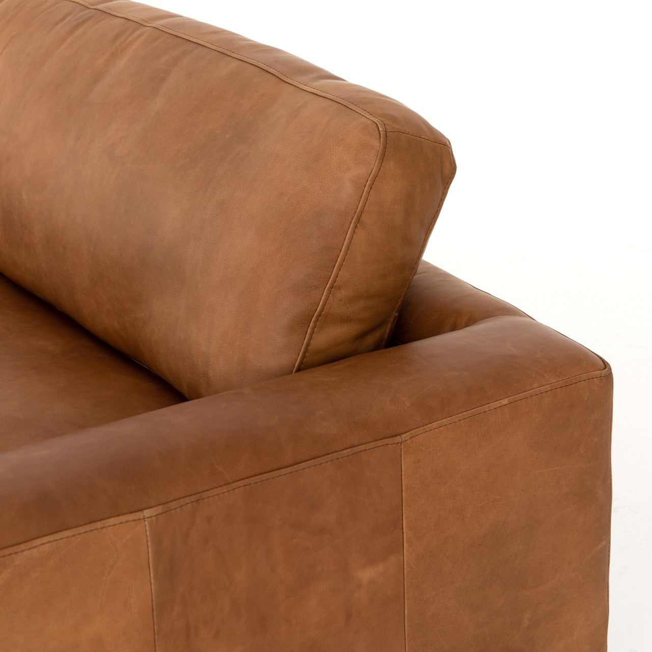 MILLER SOFA-80" Distressed Black, Patina Copper