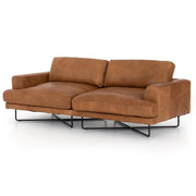 MILLER SOFA-80" Distressed Black, Patina Copper