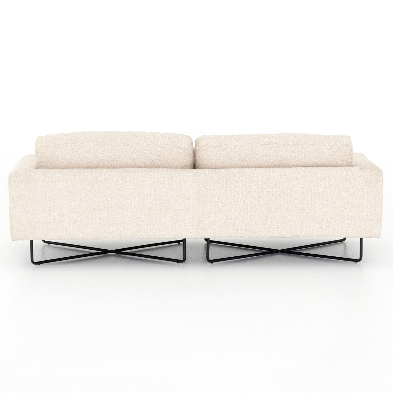 MILLER SOFA-80" Distressed Black, Osaka Blanco