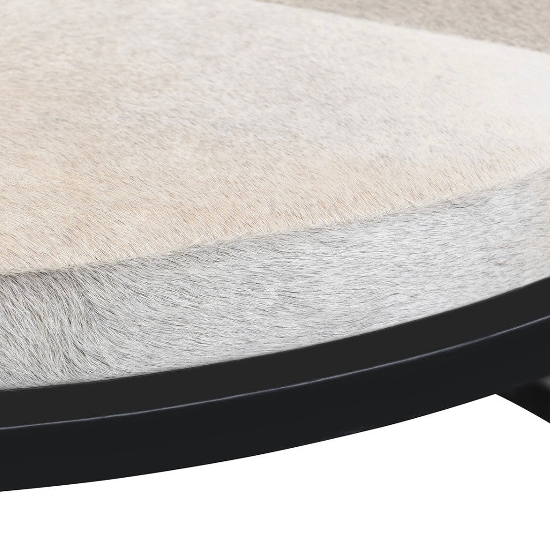 Hayward Sparrow Grey Hide Set of 2 Nesting Coffee Tables