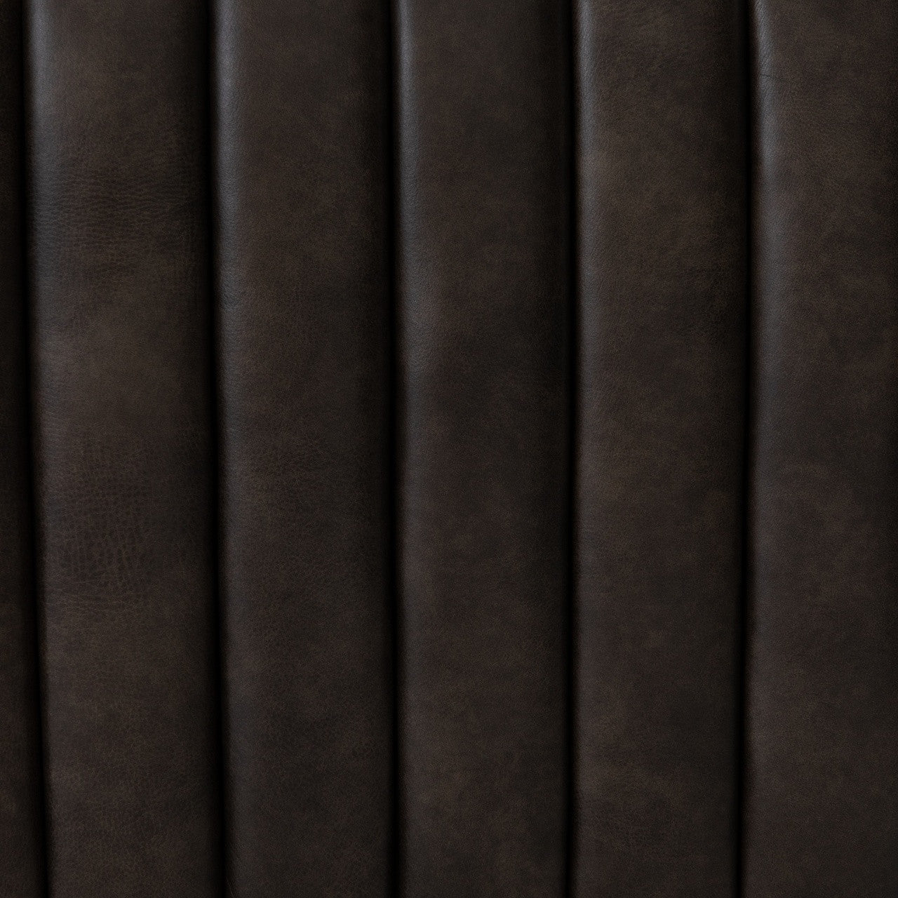 Augustine Deacon Wolf Leather Channel Tufted Sofa 97" 