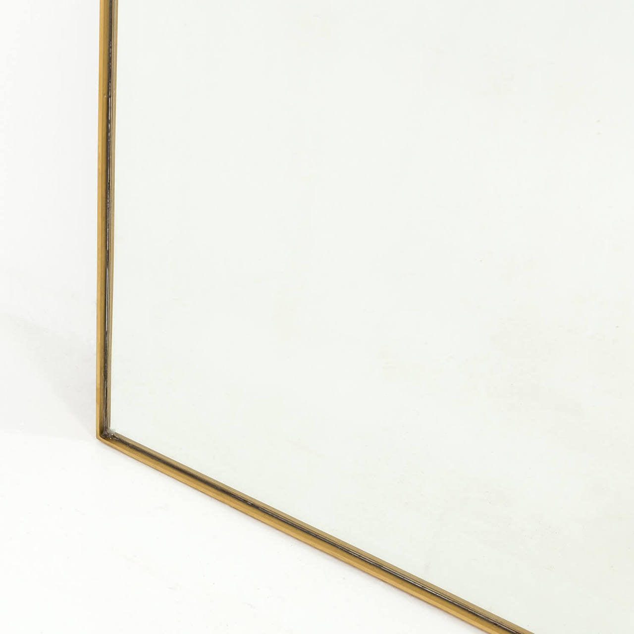 Bellevue Polished Brass frame Floor Mirror 80"