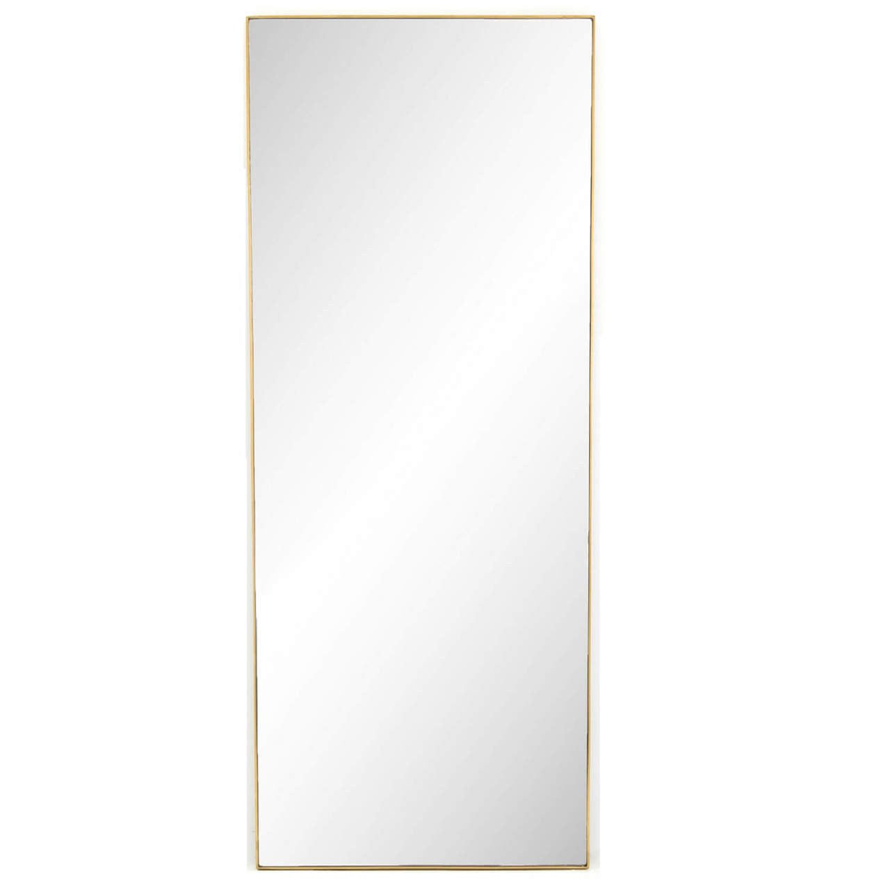 Bellevue Polished Brass Floor Mirror 80"