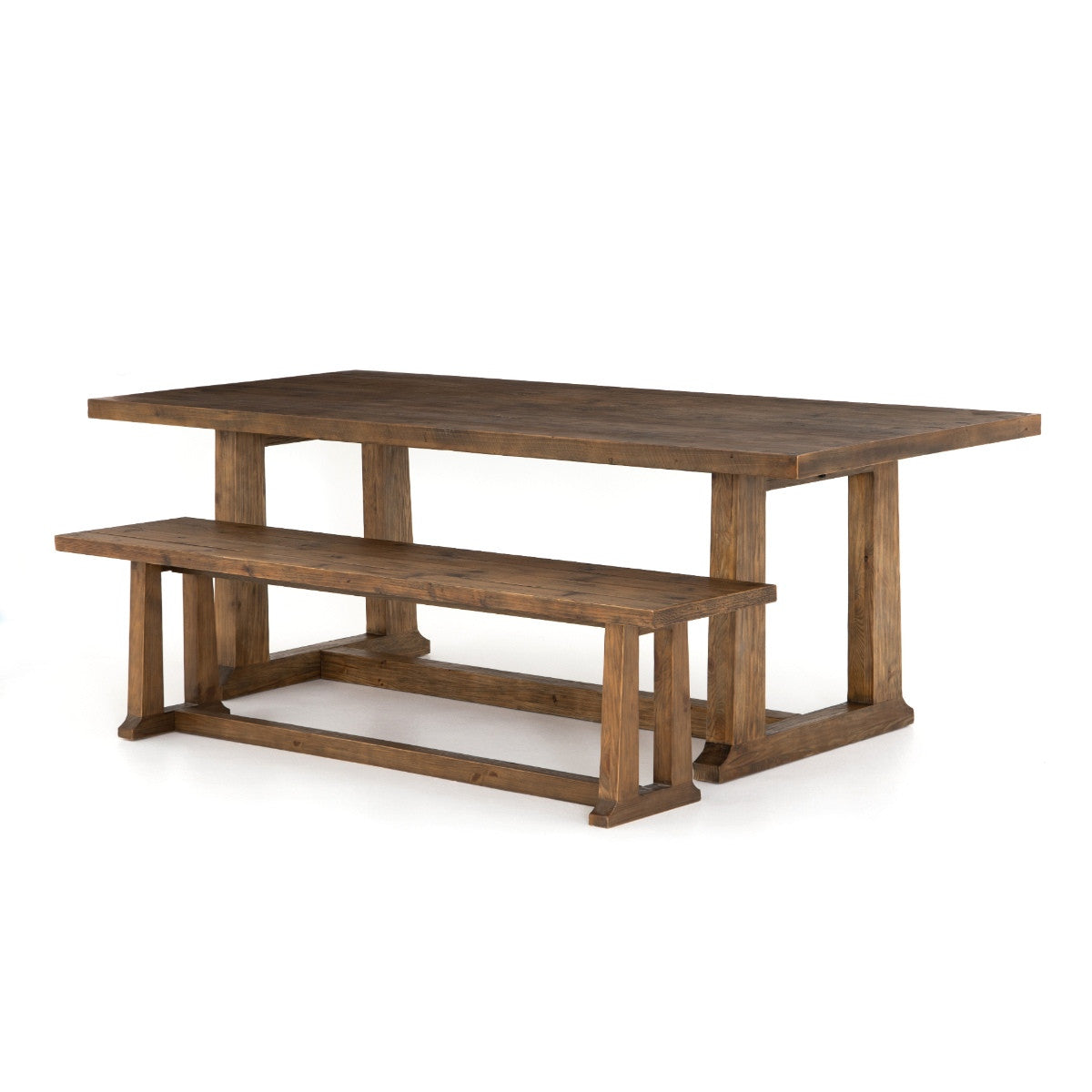 Otto Campaign Reclaimed Wood Dining Table 87"