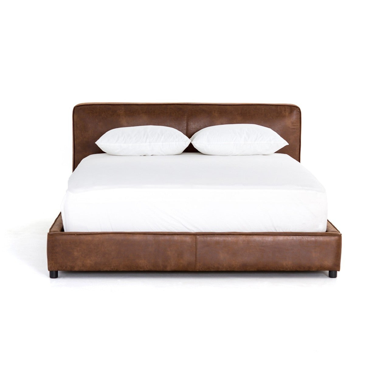 CKEN-J4K-089,Aidan Upholstered Bed-vintage Tobacco Leather