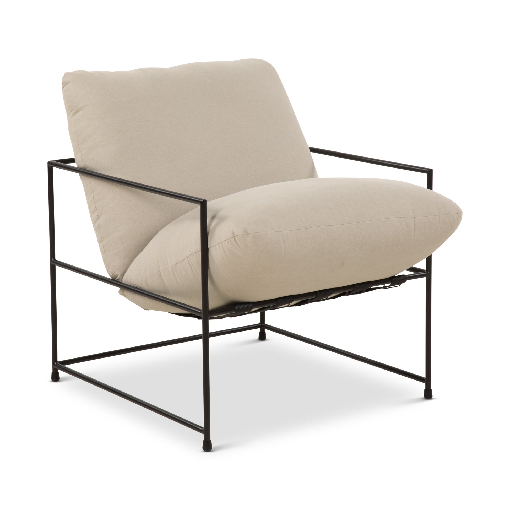 Trent Accent Chair Washed Sand by Urbia - front view